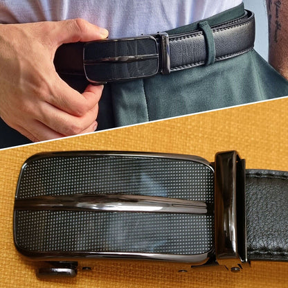 Belt With Slide Buckle Ratchet For Men