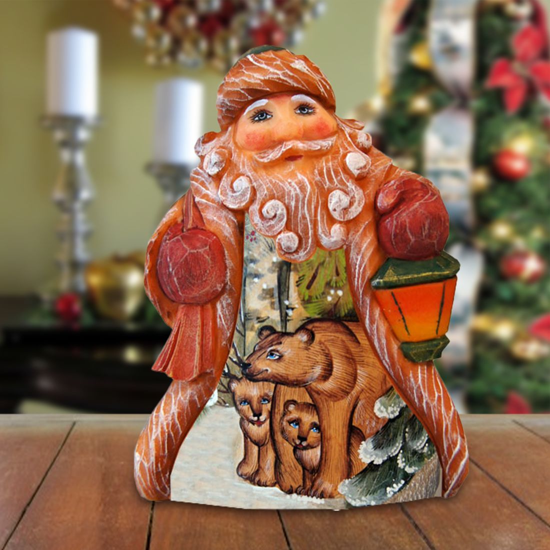 Bear Family Tiny Tale Santa Handcrafted Christmas Figurine - G. DeBrekht - Christmas Santa Snowman Decor - 561613-1