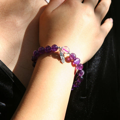 Sterling Silver Crystal Aroma Bracelet - Amethyst | Energy & Healing | Diffuser Jewellery | Gift for her-2