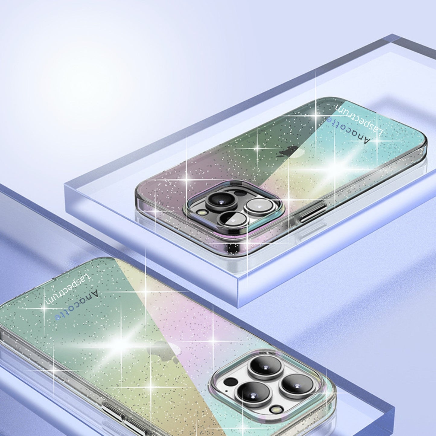 iPhone 14 Anacotte Laspectrum Anti-Yellowing Technology Holographic Gradient Phone Case-3