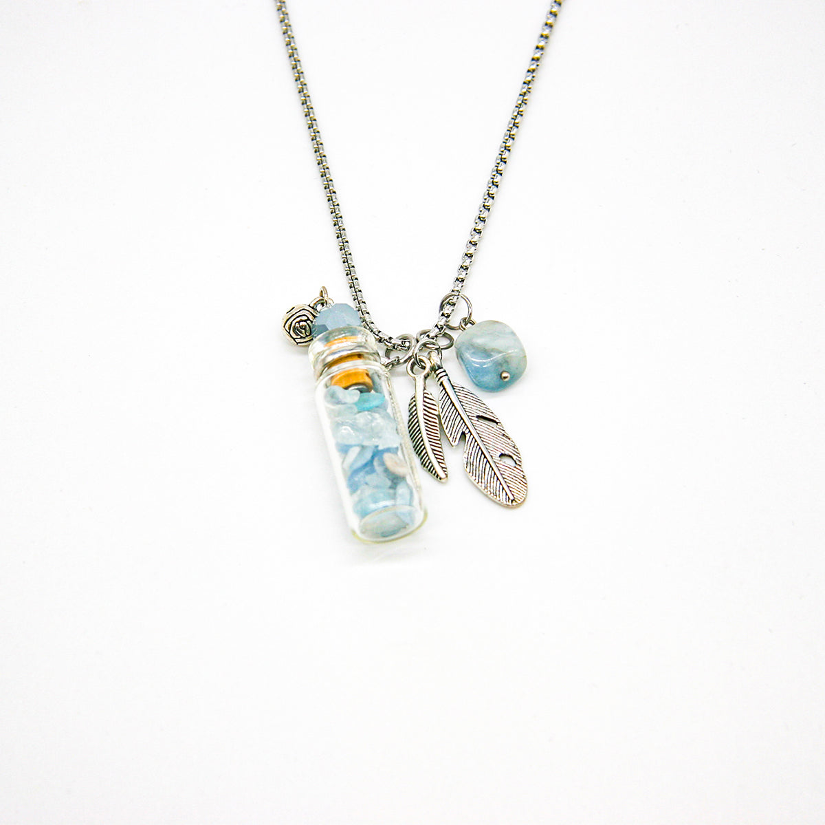 Aquamarine Diffusing Necklace | Energy & Healing | Diffusing on the go-0