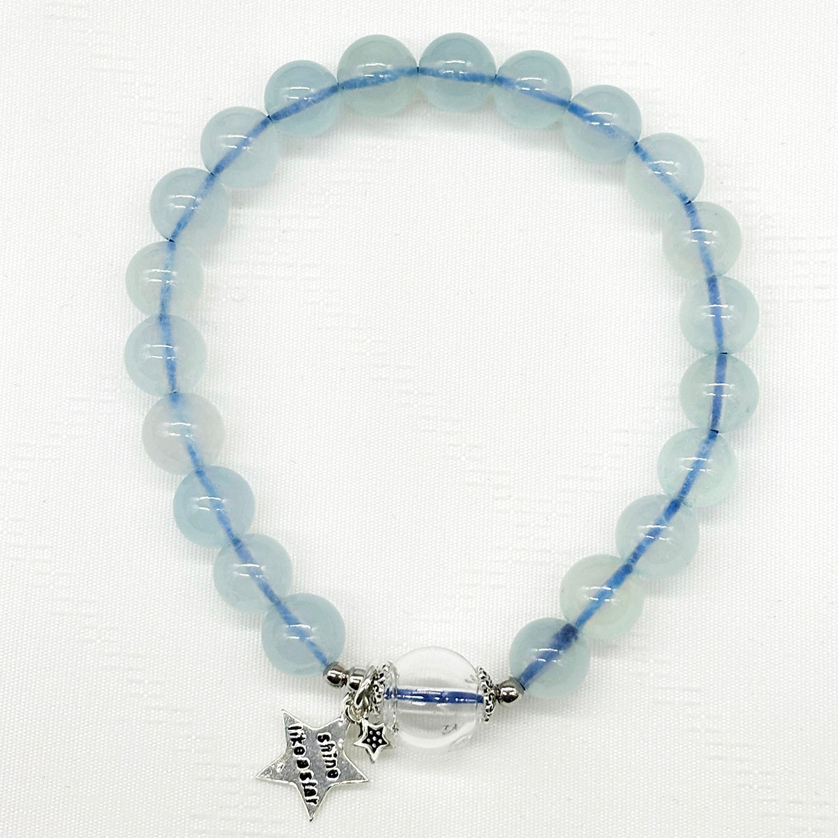 Sterling Silver Crystal Aroma Bracelet - Aquamarine | Energy & Healing | Diffuser Jewellery-2