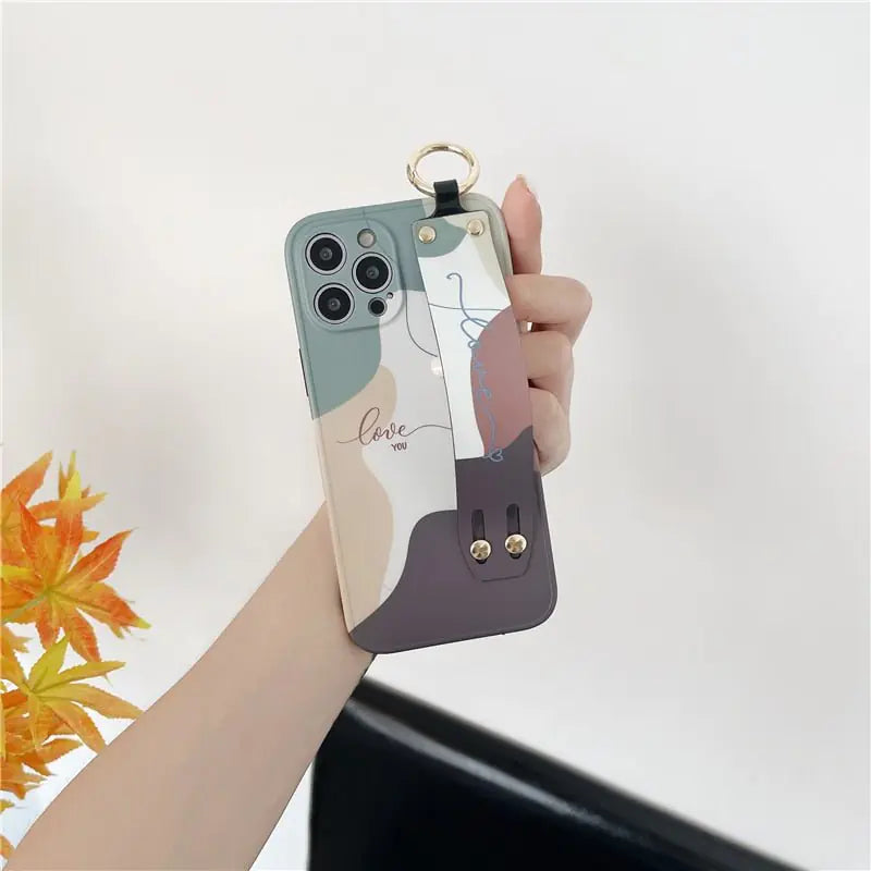 Artistic Wrist Strap Case for iPhone