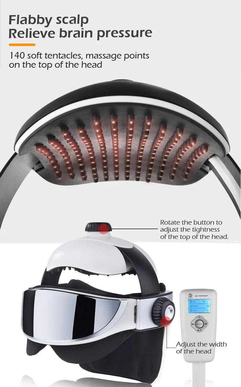 Smart Head Eye Massager 2 in 1 Heating Air Pressure Vibration Therapy