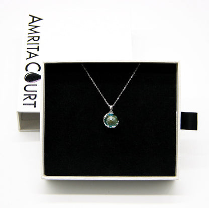 Murano Planet Aroma Necklace - Celestial Aqua | Handcrafted Essential Oil Diffuser Jewelry-4