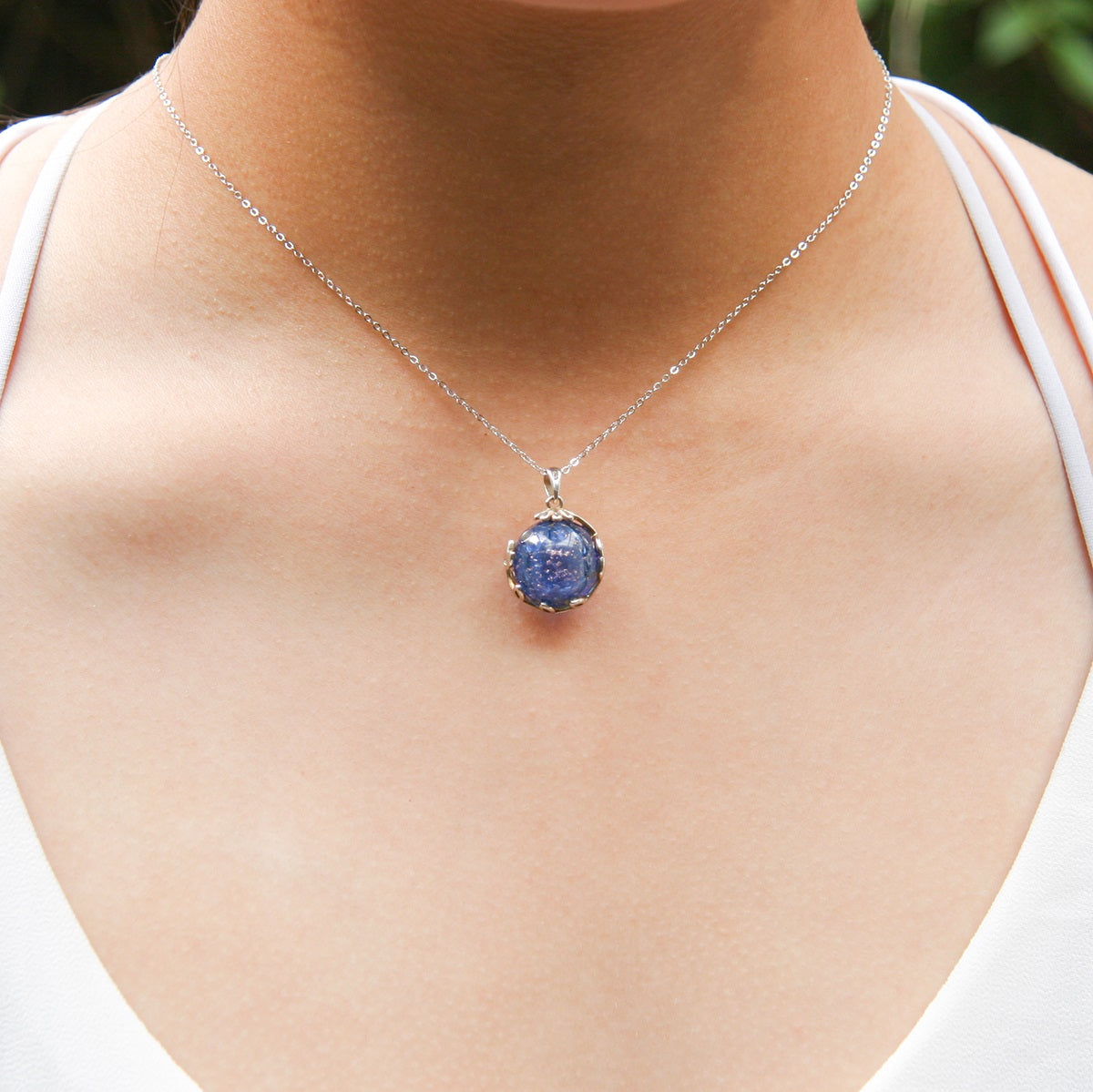 Planet Murano Aroma Necklace - Celestial Sapphire | Energy & Healing | Diffuse on the go | Gift for her-1