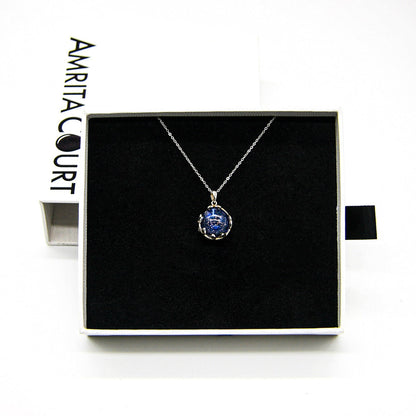 Planet Murano Aroma Necklace - Celestial Sapphire | Energy & Healing | Diffuse on the go | Gift for her-3