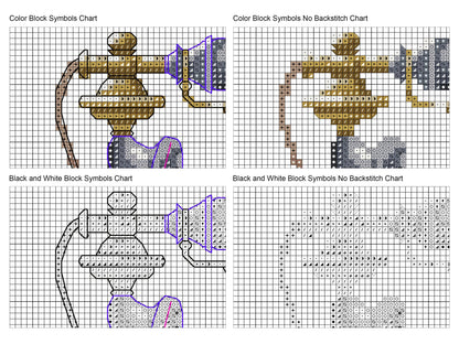 Vintage Phone - PDF Cross Stitch Pattern-2