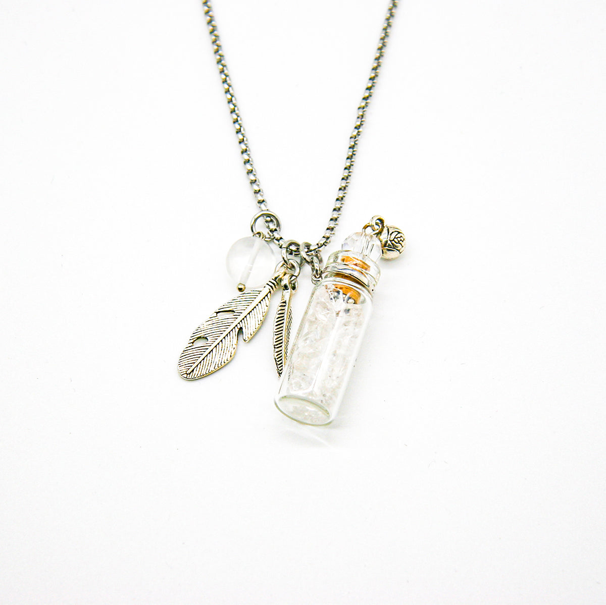 Clear Quartz Diffusing Necklace | Energy & Healing | Diffusing on the go | Perfect Gift-0
