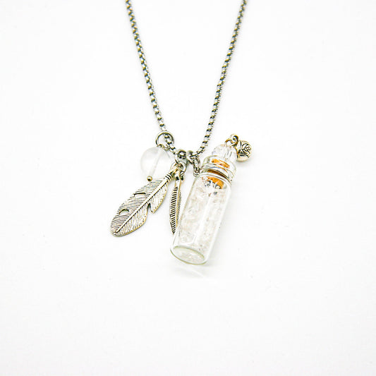 Clear Quartz Diffusing Necklace | Energy & Healing | Diffusing on the go | Perfect Gift-0