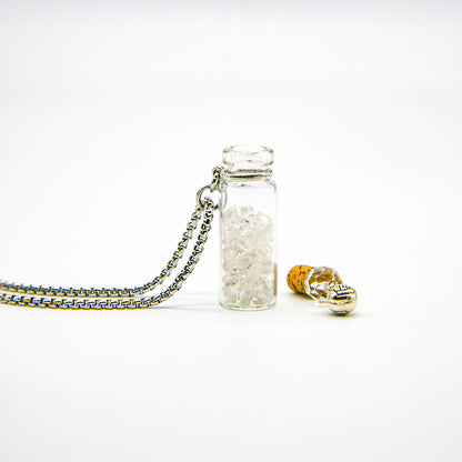 Clear Quartz Diffusing Necklace | Energy & Healing | Diffusing on the go | Perfect Gift-3