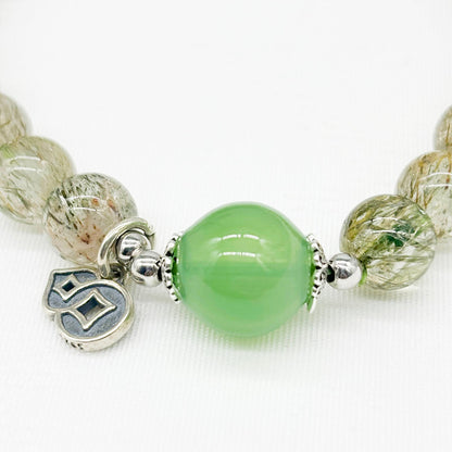 Sterling Silver Crystal Aroma Bracelet - Ghost Phantom Quartz | Energy & Healing | Diffuser Jewellery | Unique Gift-3