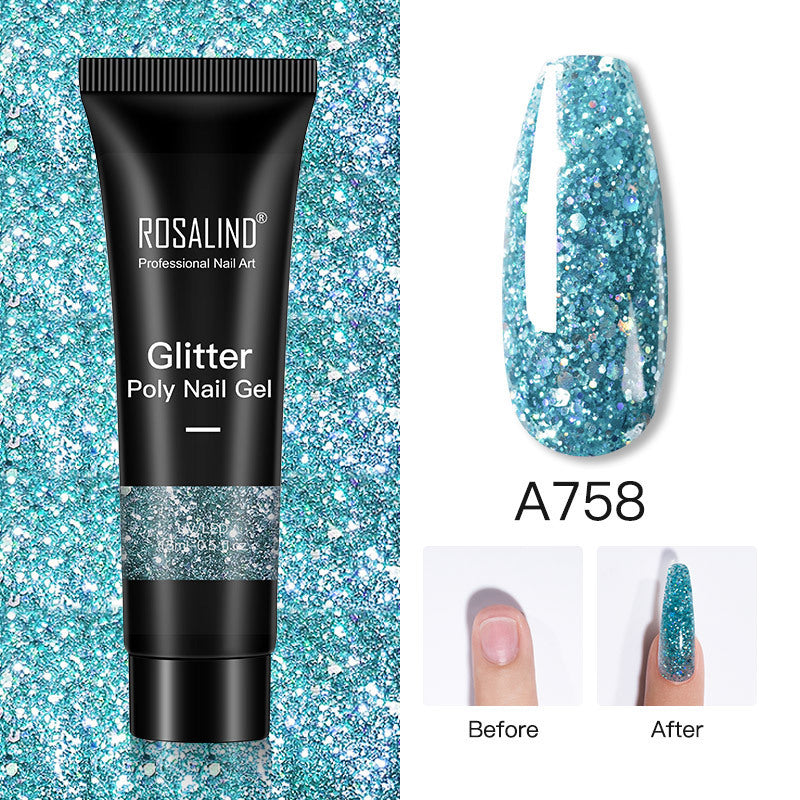 Glitter Poly Nail Gel Extension-3