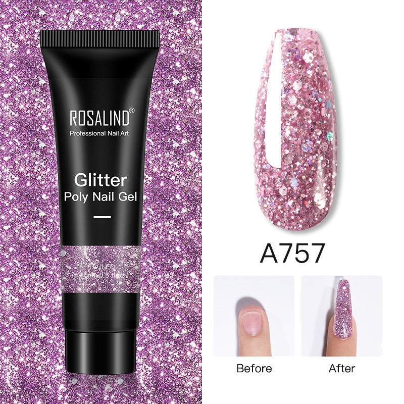 Glitter Poly Nail Gel Extension-10