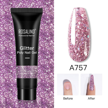 Glitter Poly Nail Gel Extension-10