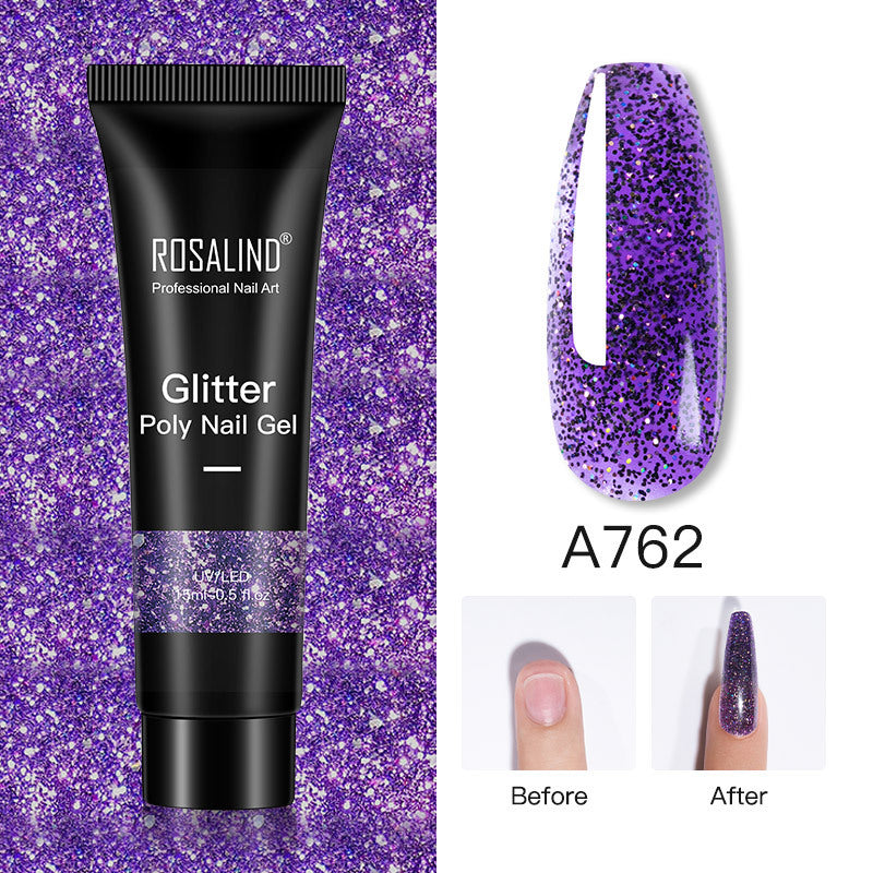 Glitter Poly Nail Gel Extension-13