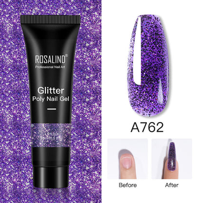 Glitter Poly Nail Gel Extension-13