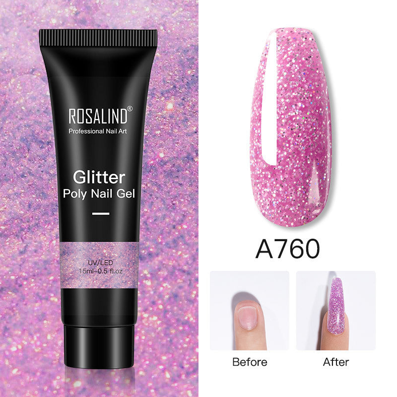 Glitter Poly Nail Gel Extension-15