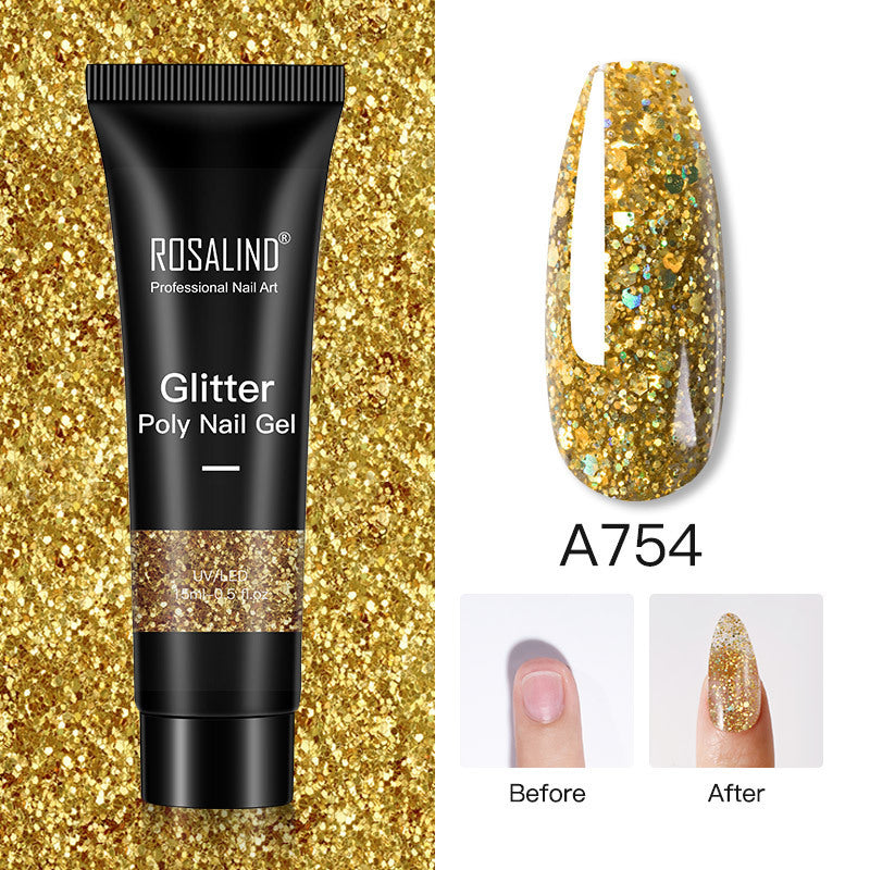 Glitter Poly Nail Gel Extension-7