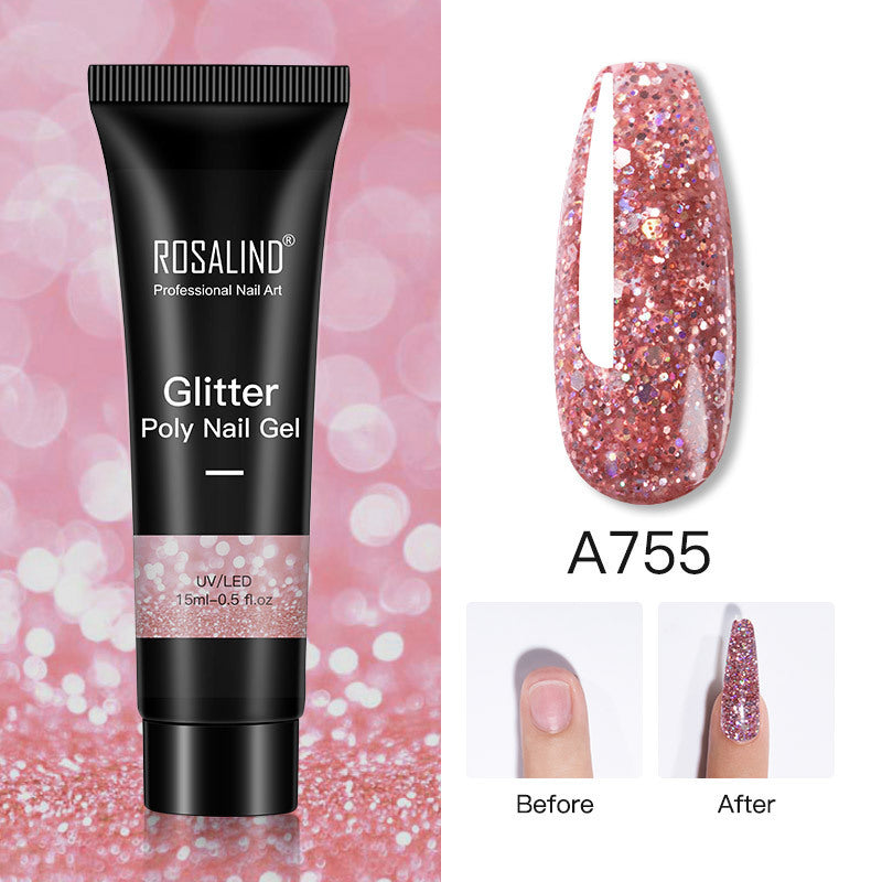 Glitter Poly Nail Gel Extension-8