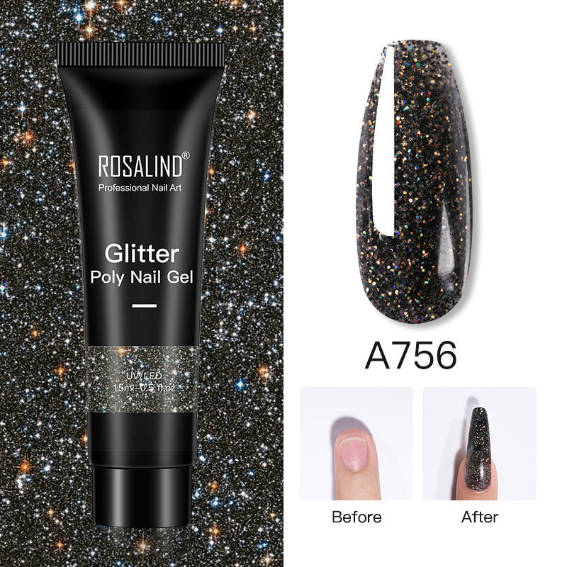 Glitter Poly Nail Gel Extension-9