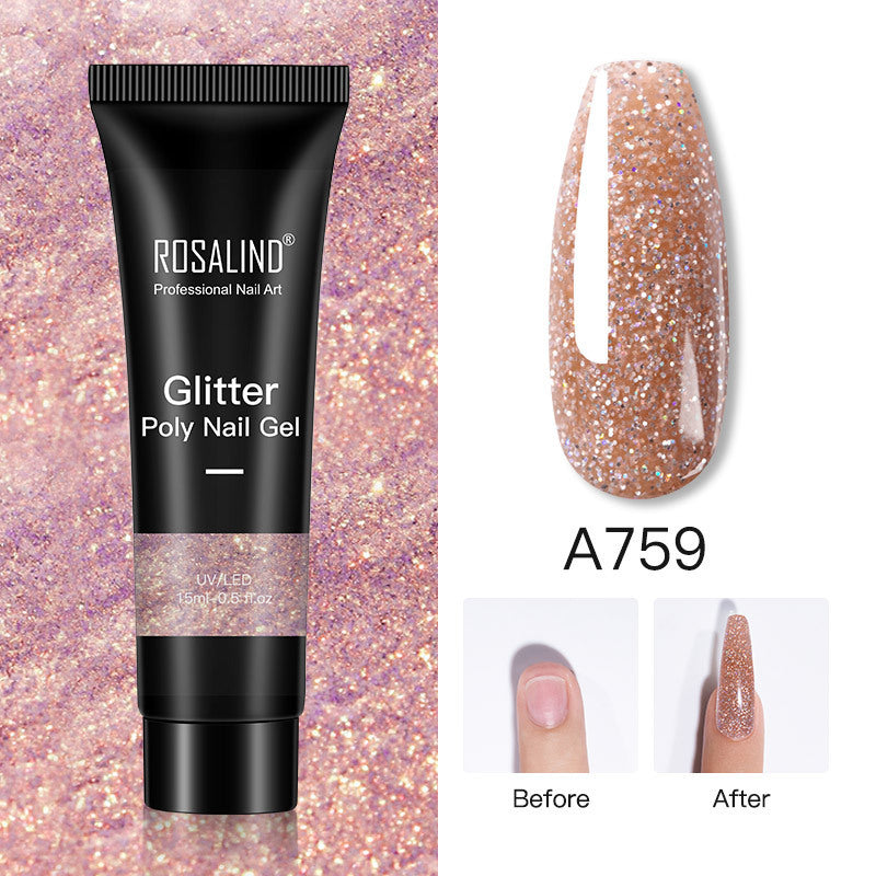Glitter Poly Nail Gel Extension-11