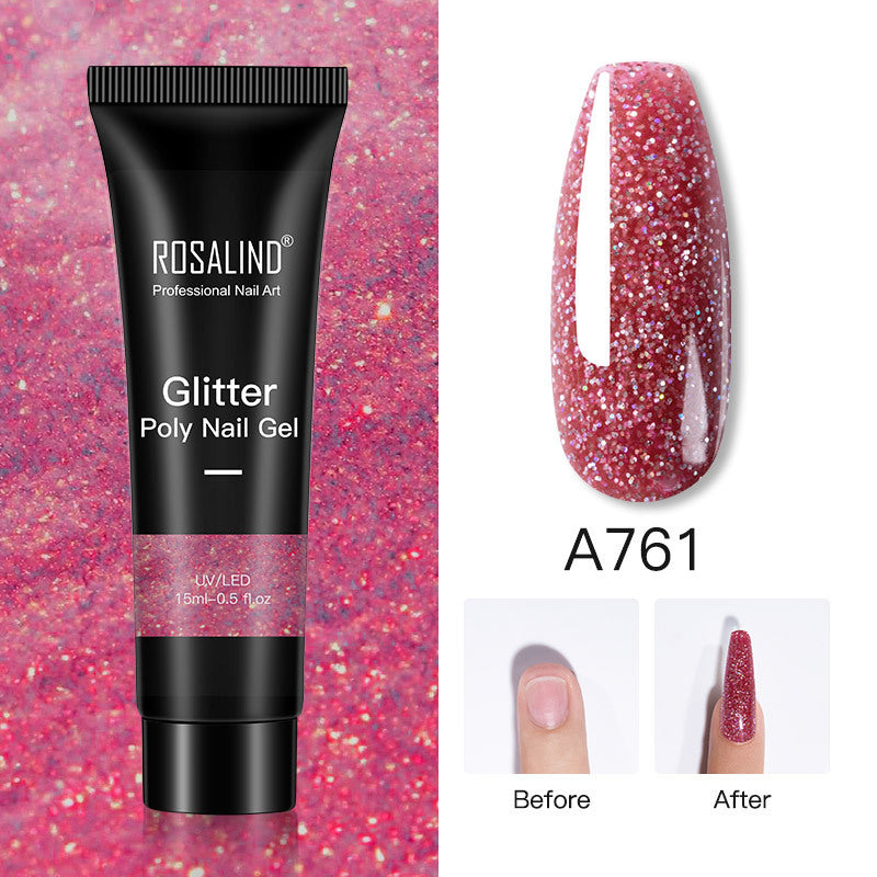 Glitter Poly Nail Gel Extension-12
