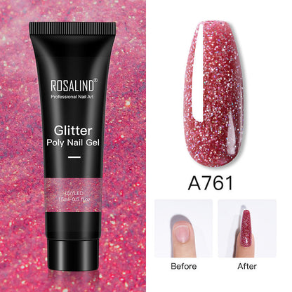 Glitter Poly Nail Gel Extension-12