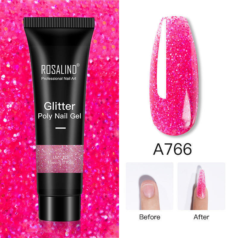 Glitter Poly Nail Gel Extension-14
