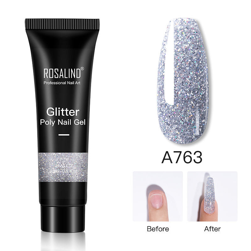 Glitter Poly Nail Gel Extension-16