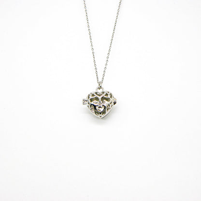 Love Heart Aroma Necklace | Energy & Healing | White Gold - Rose Gold | Love Gift-5