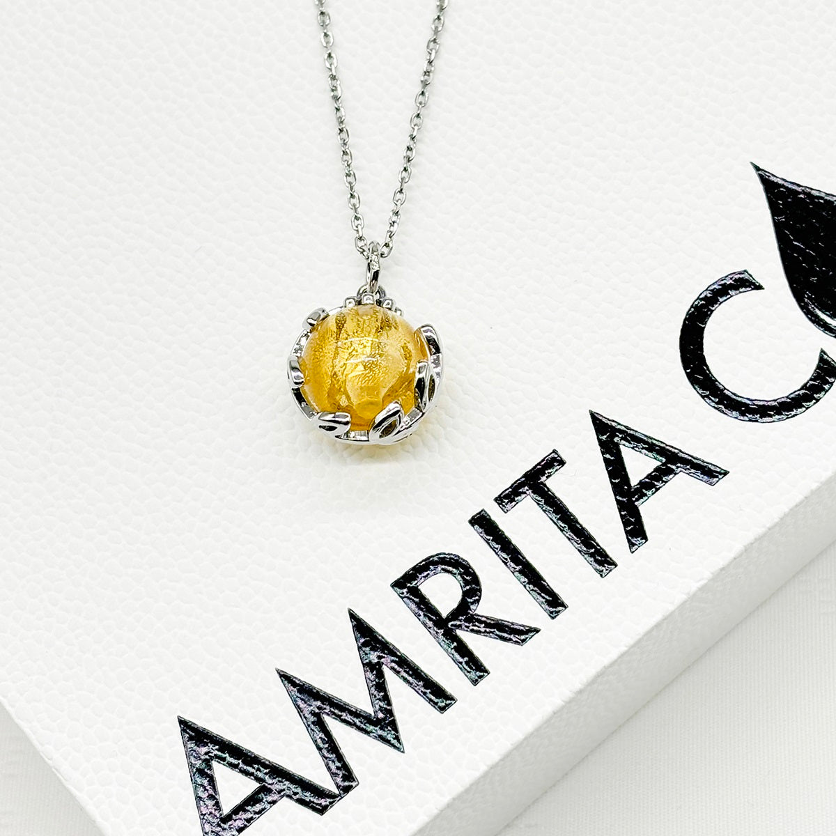 Planet Murano Aroma Necklace - Jovian Gold | Energy & Healing | Diffuse on the go | Gift For her-3