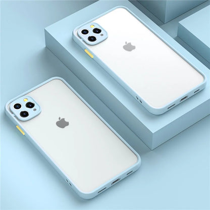 Shockproof Armor Matte Silicone Case For iPhone