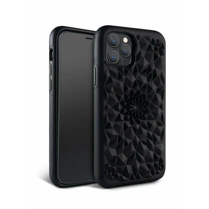 Matte Black Kaleidoscope iPhone Case-1