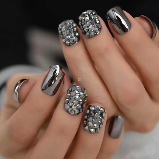 Metal false nails for women-0