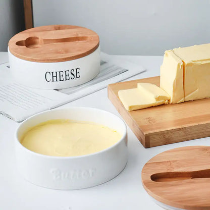 Ceramic Butter/Cheese Dish Set