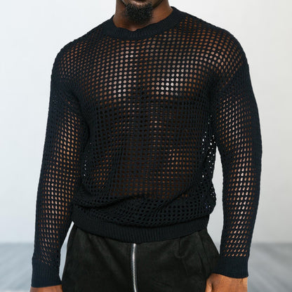 Men's Versatile Thin Round Neck Pullover Cover-up