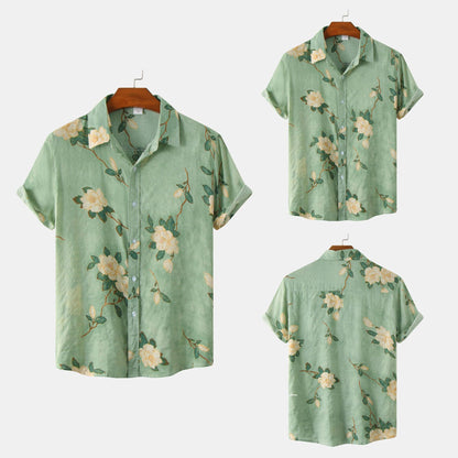 Men's Floral Short-sleeved Shirt Top (various sku's available)