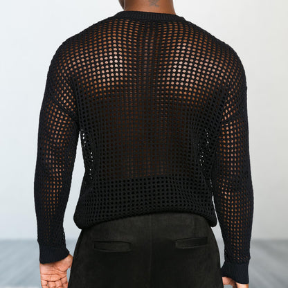 Men's Versatile Thin Round Neck Pullover Cover-up