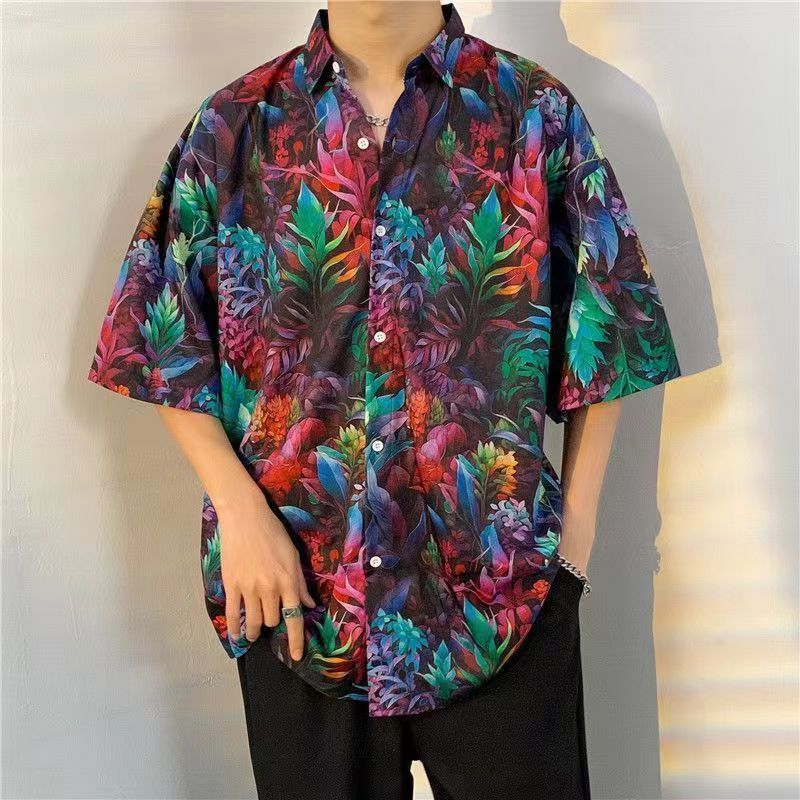 Men's Retro Floral Full Printed Short Sleeve (various sku's available)