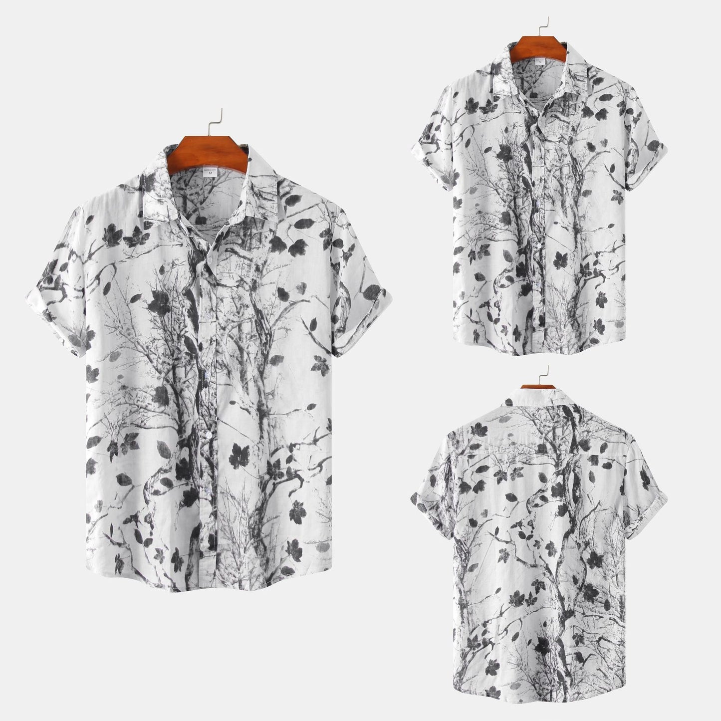 Men's Floral Short-sleeved Shirt Top (various sku's available)