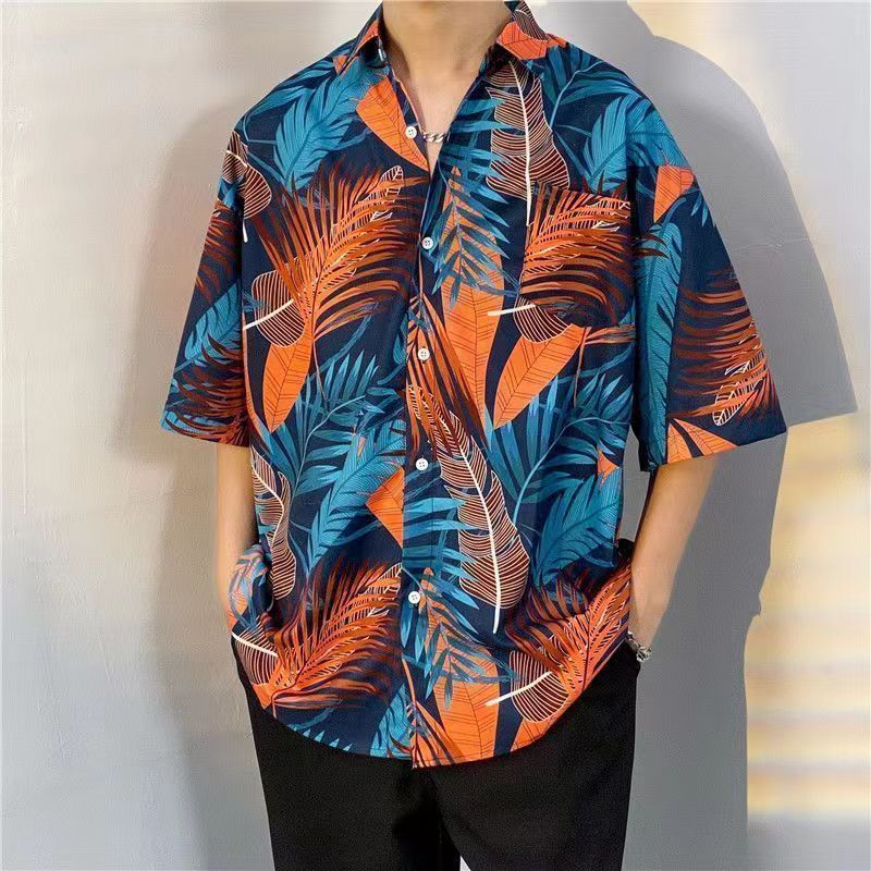 Men's Retro Floral Full Printed Short Sleeve (various sku's available)