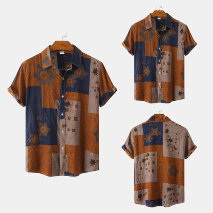 Men's Floral Short-sleeved Shirt Top (various sku's available)