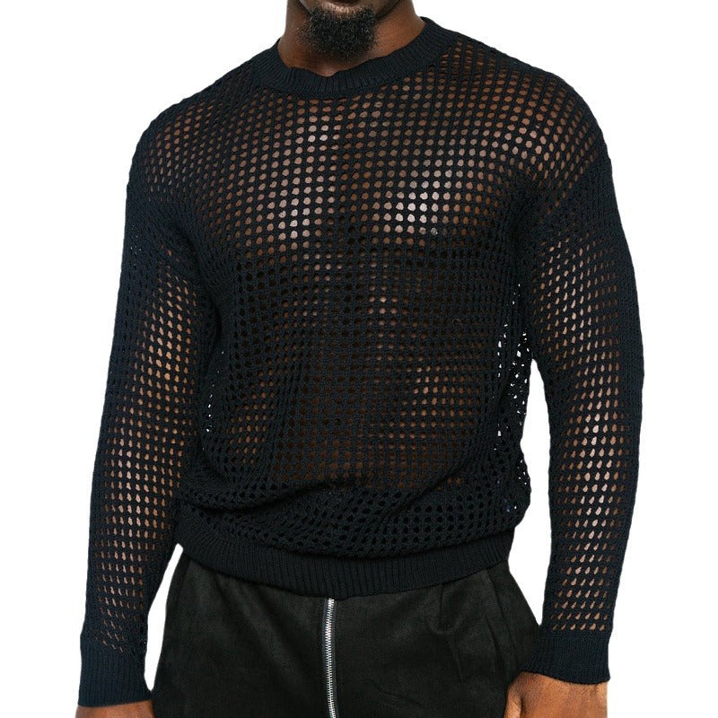 Men's Versatile Thin Round Neck Pullover Cover-up