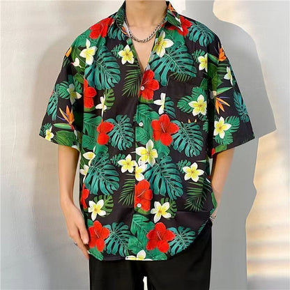 Men's Retro Floral Full Printed Short Sleeve (various sku's available)