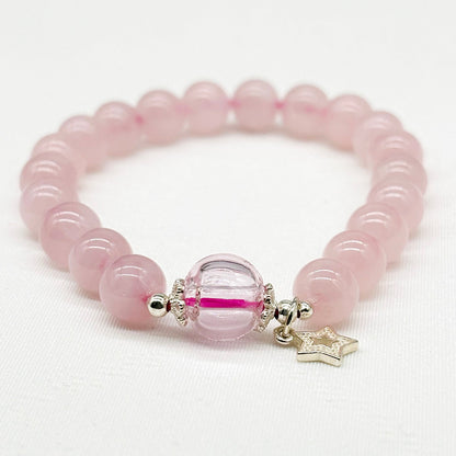 Sterling Silver Crystal Aroma Bracelet - Rose Quartz | Energy & Healing | Diffuser Jewellery-0
