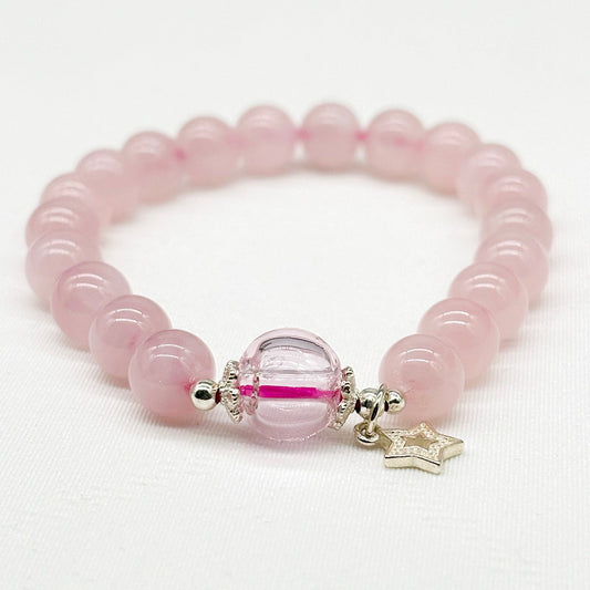 Sterling Silver Crystal Aroma Bracelet - Rose Quartz | Energy & Healing | Diffuser Jewellery-0