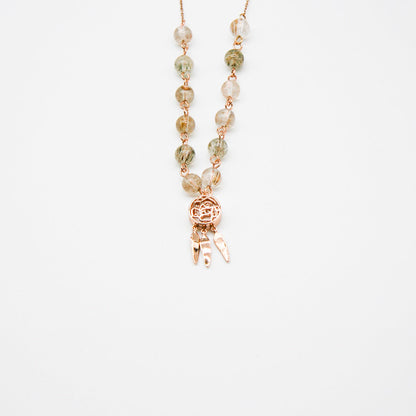 Rose Aroma Necklace | Energy & Healing | Diffusing on the go-0