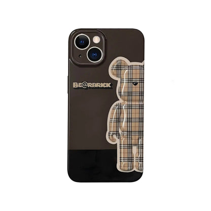 Smudged pink yellow blue bear suitable for Apple iPhone13pro max anti-fall 11/12 mobile phone shell xsmax/xr tide-5