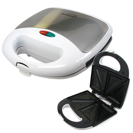Brentwood Non Stick Compact Dual Sandwich Maker in White-0